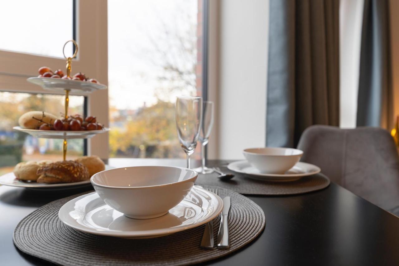 Modernes Apartment Am Gleispark Oldenburg Eksteriør bilde
