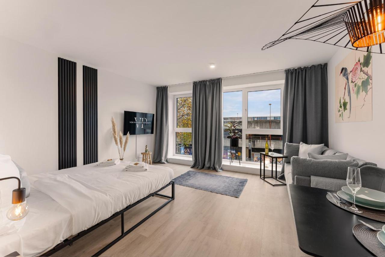 Modernes Apartment Am Gleispark Oldenburg Eksteriør bilde
